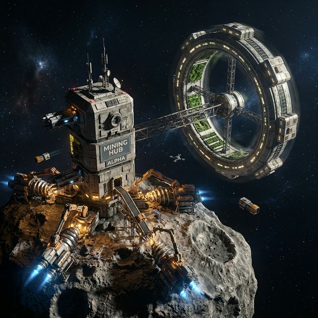 Artificial Gravity Mining Outpost