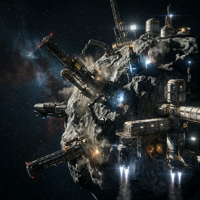 Massive Asteroid Mining Station