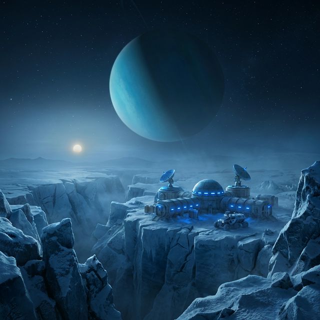 Outpost on Uranus Moon