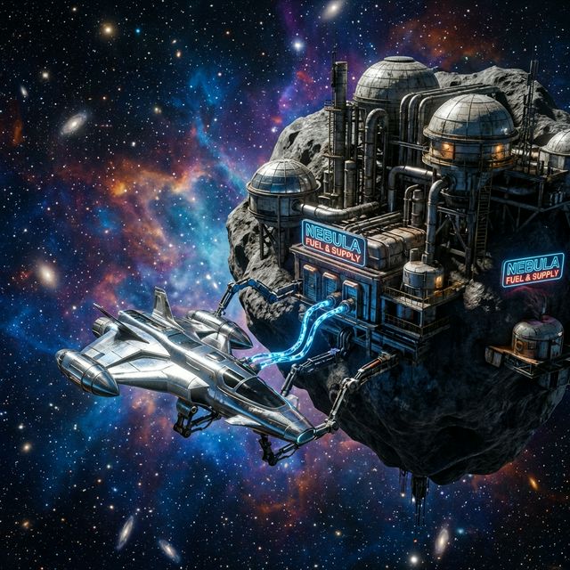 Asteroid Gas Station Concept