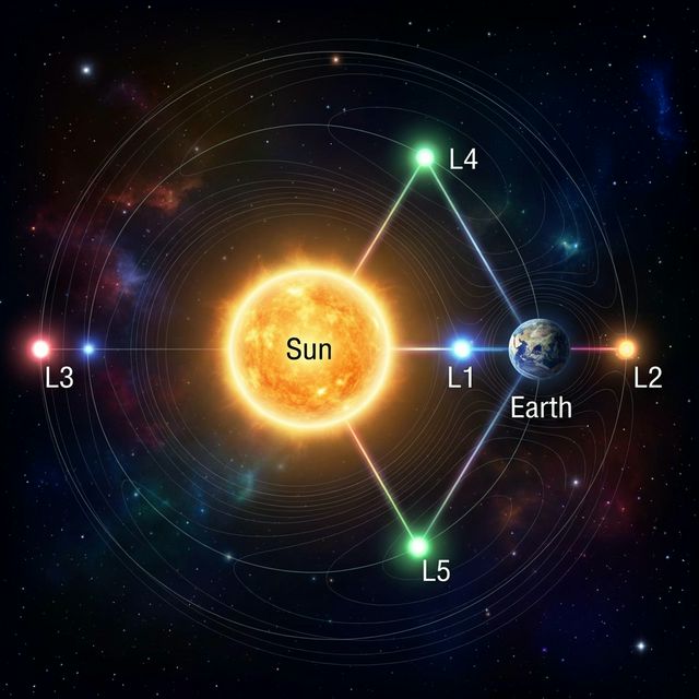 Diagram of Lagrange Points