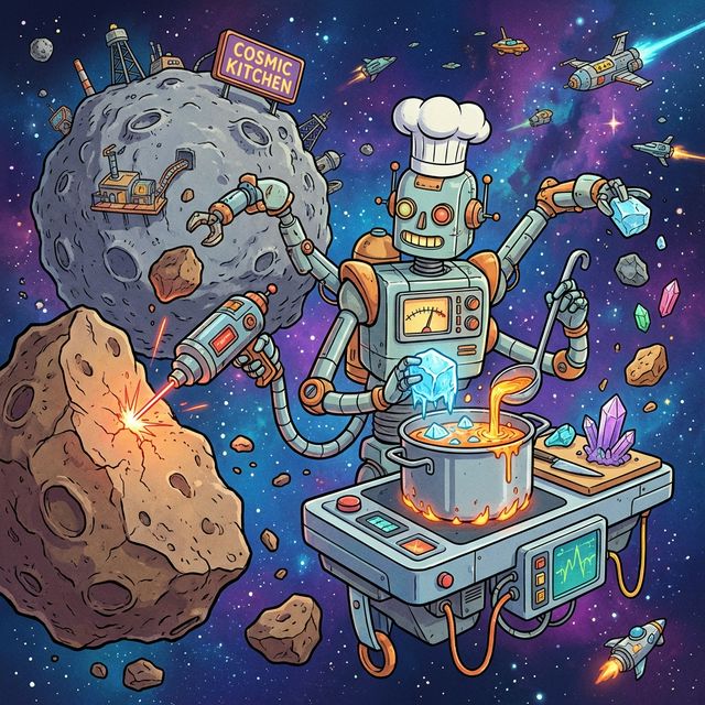 Robotic Chef Sorting Asteroid Materials