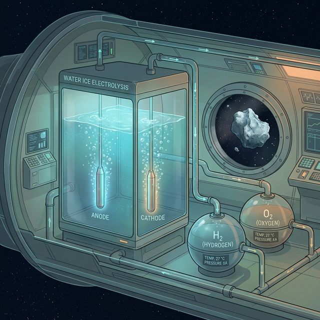 Electrolysis Plant Converting Ice to Fuel