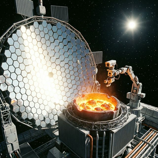 Solar Furnace Melting Material